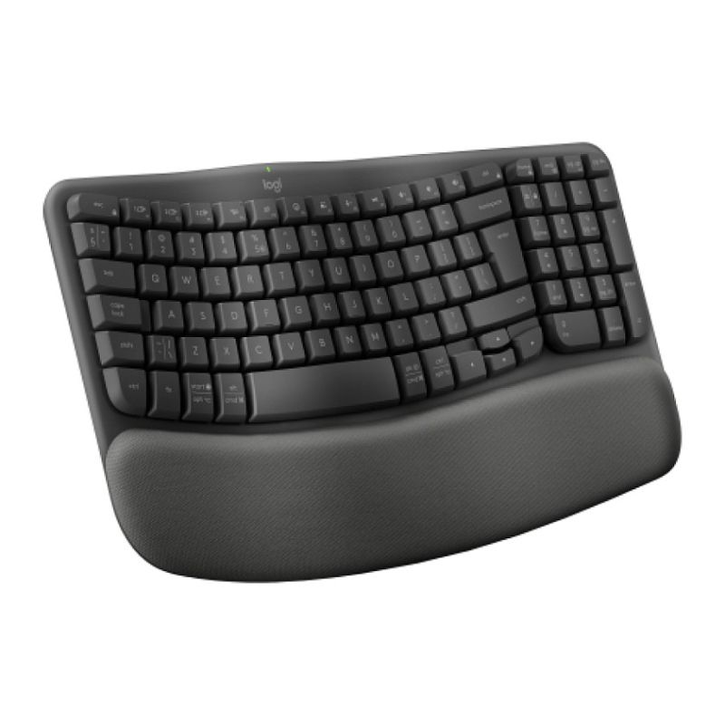 Tastierë pa Kabllo Logitech Wave Keys Ergonomike / Wireless + Bluetooth / QWERTY - Grafit