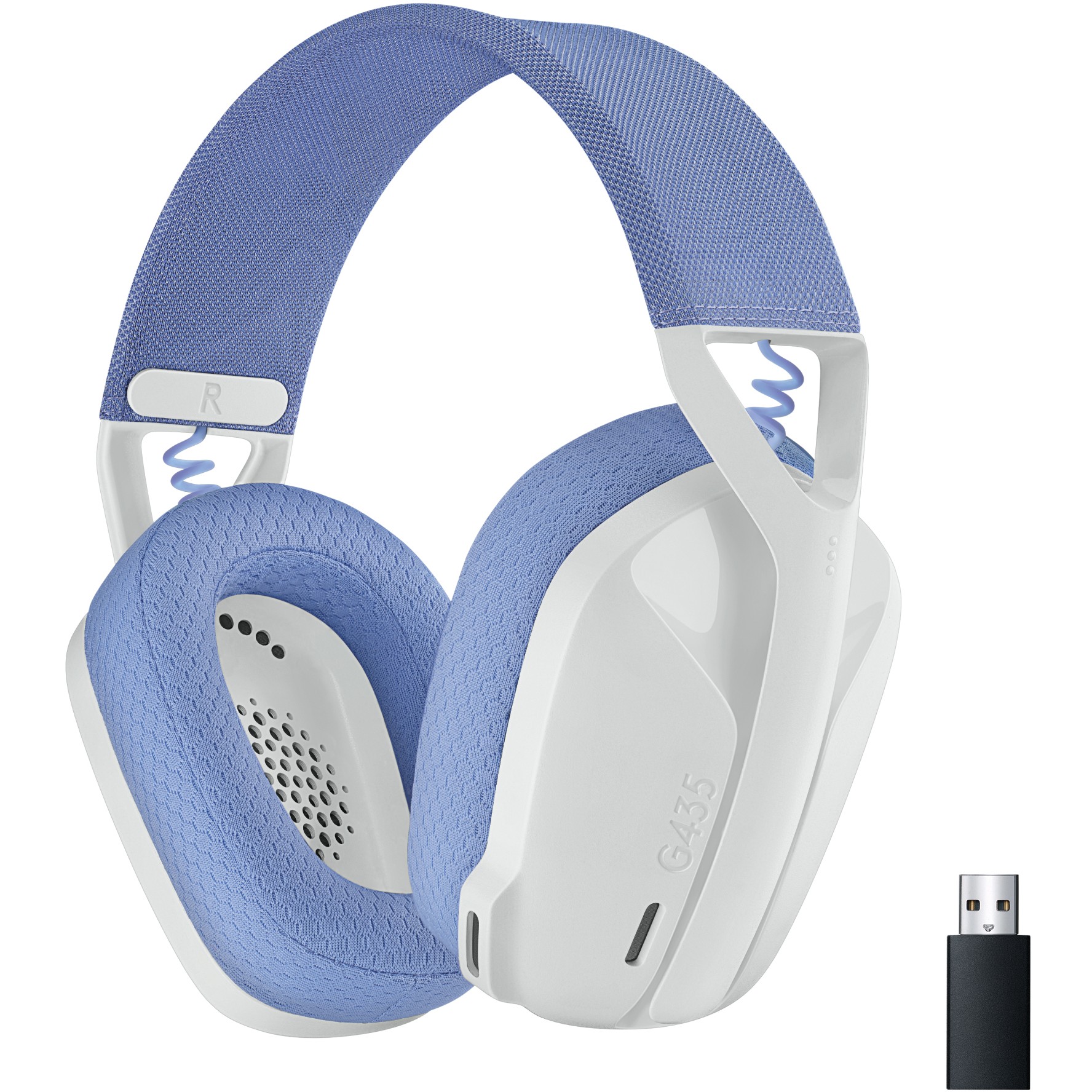 Kufje Gaming Logitech Lightspeed G435 Full Size Wireless Bluetooth / 2.4 GHz – Bardhë/Vjollcë e Hapur