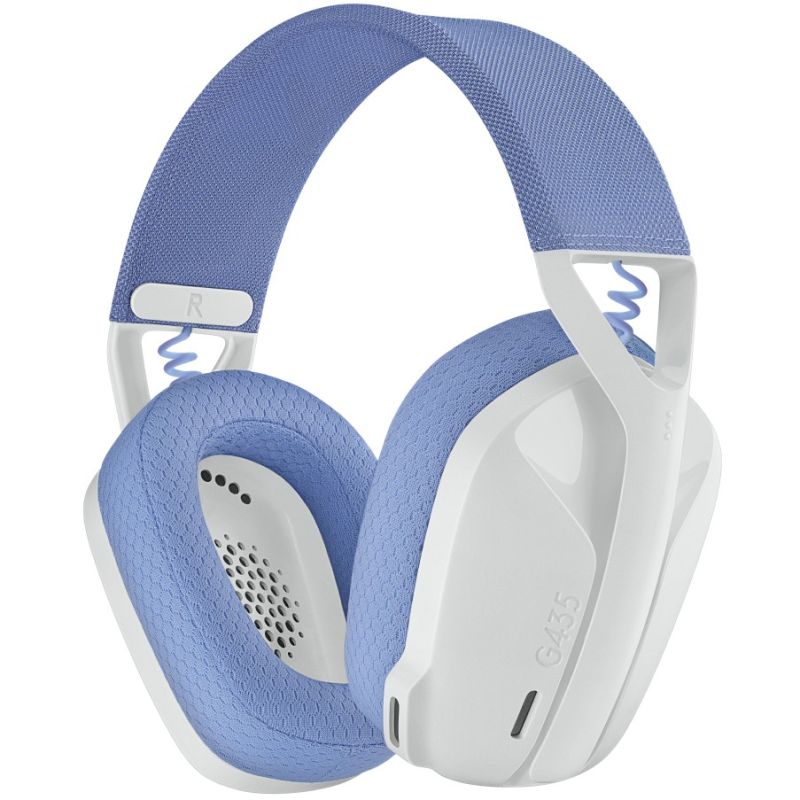 Kufje Gaming Logitech G435 Lightspeed Headset – Bardhë/Blu - Figura 4