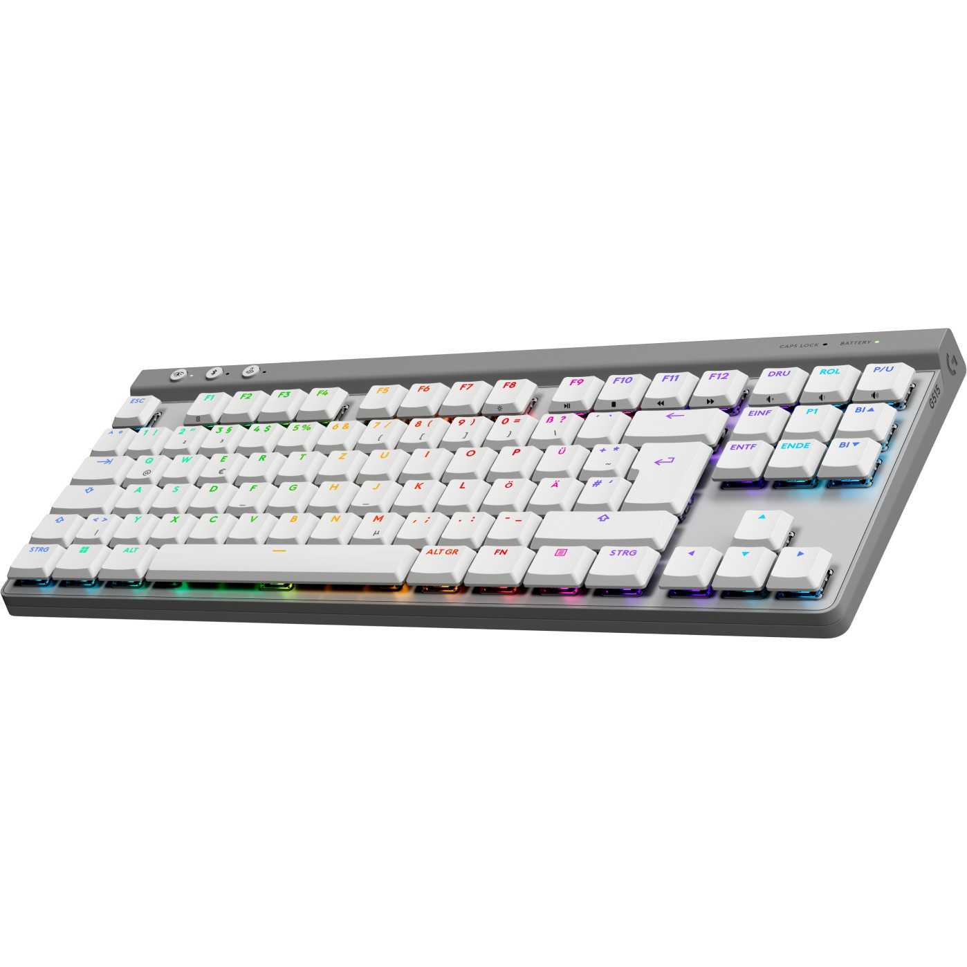 Tastierë Gaming Logitech G515 LIGHTSPEED TKL / German Layout / QWERTZ – Bardhë - Figura 3