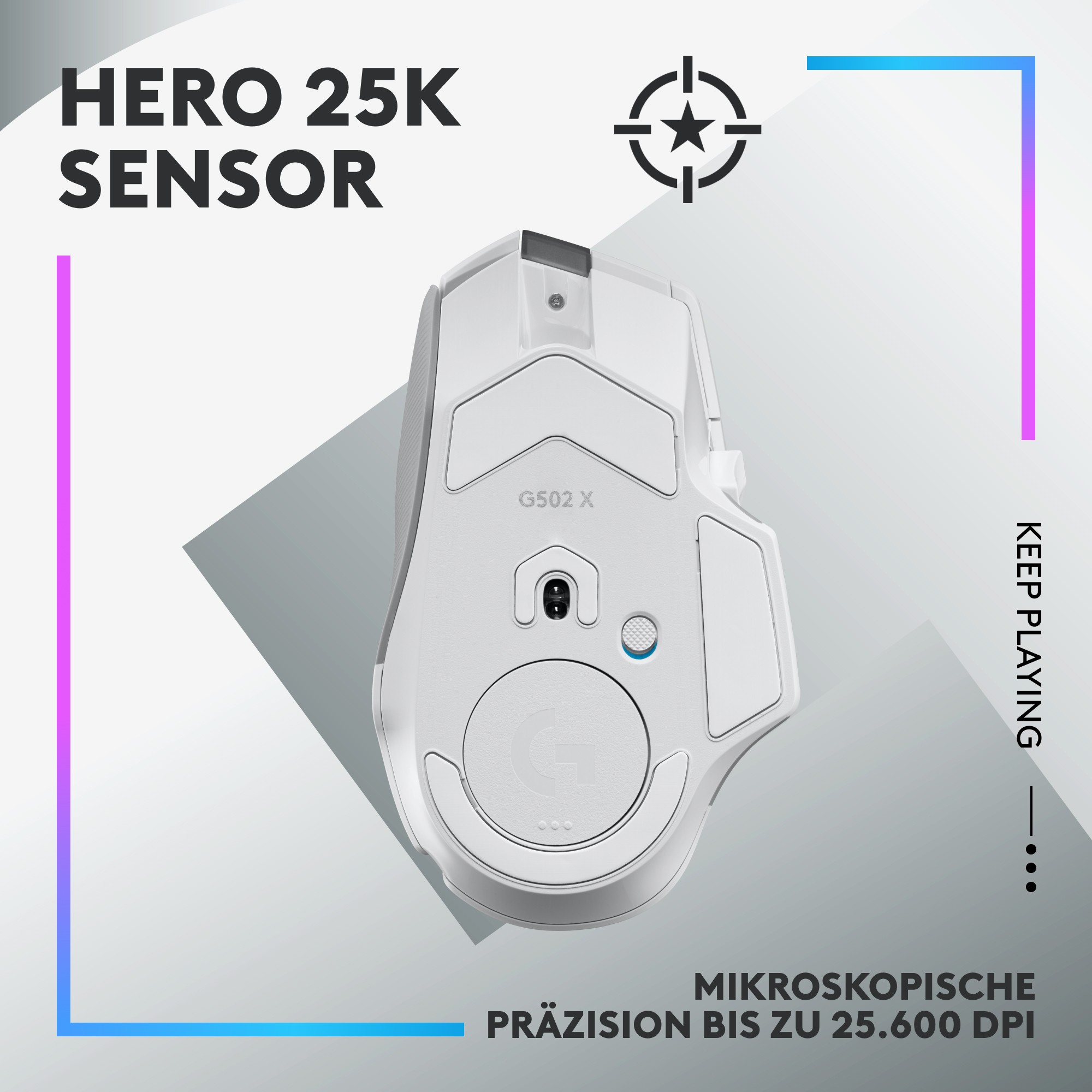 Maus Gaming Logitech G502 X PLUS - Bardhë - Figura 4
