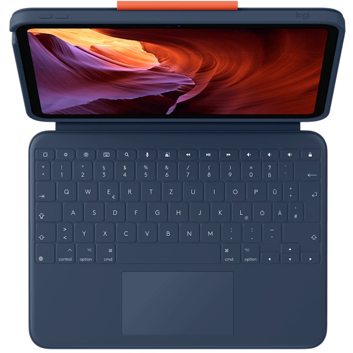 Aksesorë për tablet Logitech Rugged Combo 4 Touch Keyboard Case for Apple iPad 10th Gen / QWERTZ – Blu - Figura 3