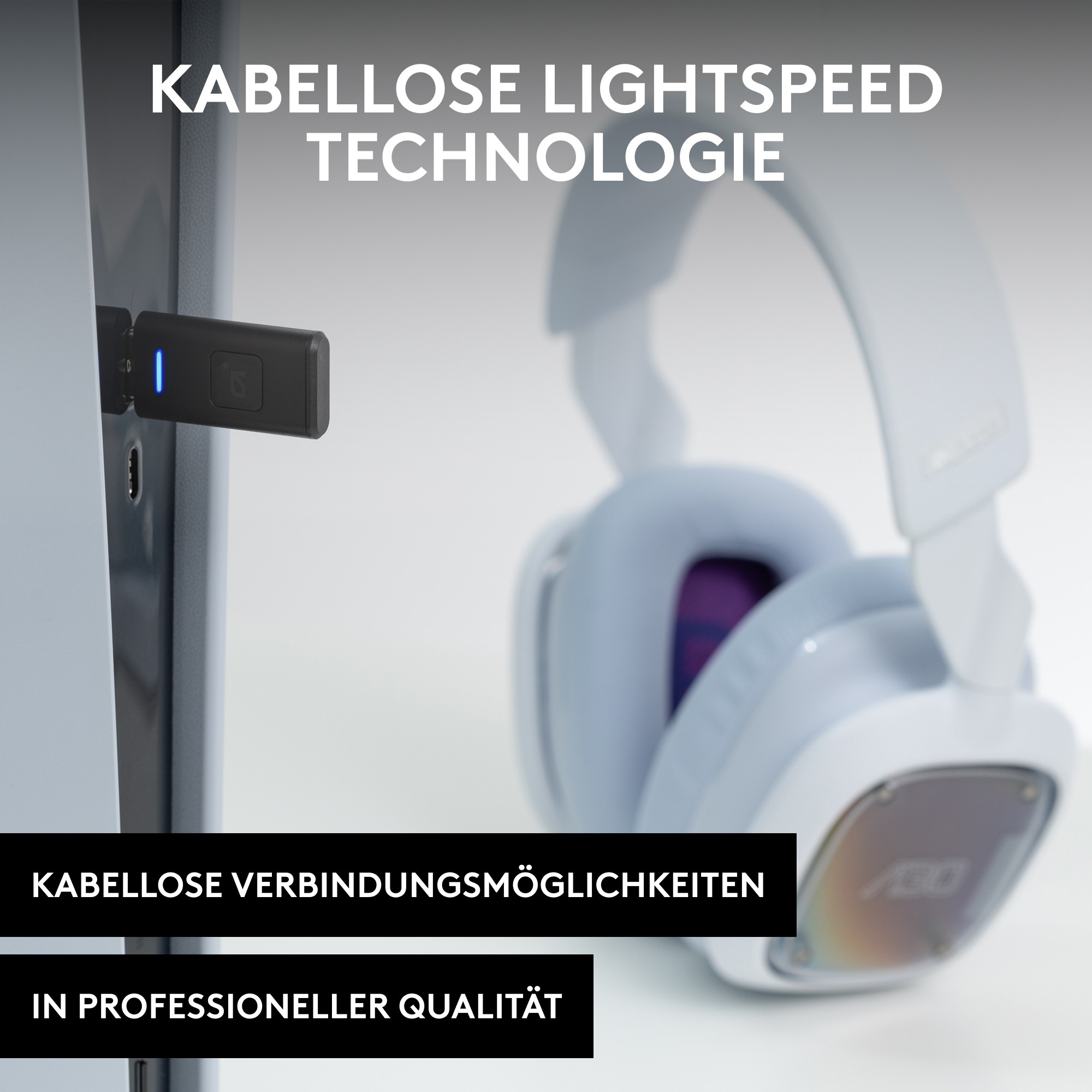 Kufje Gaming Logitech A30 EMEA Wireless – Bardhë - Figura 3