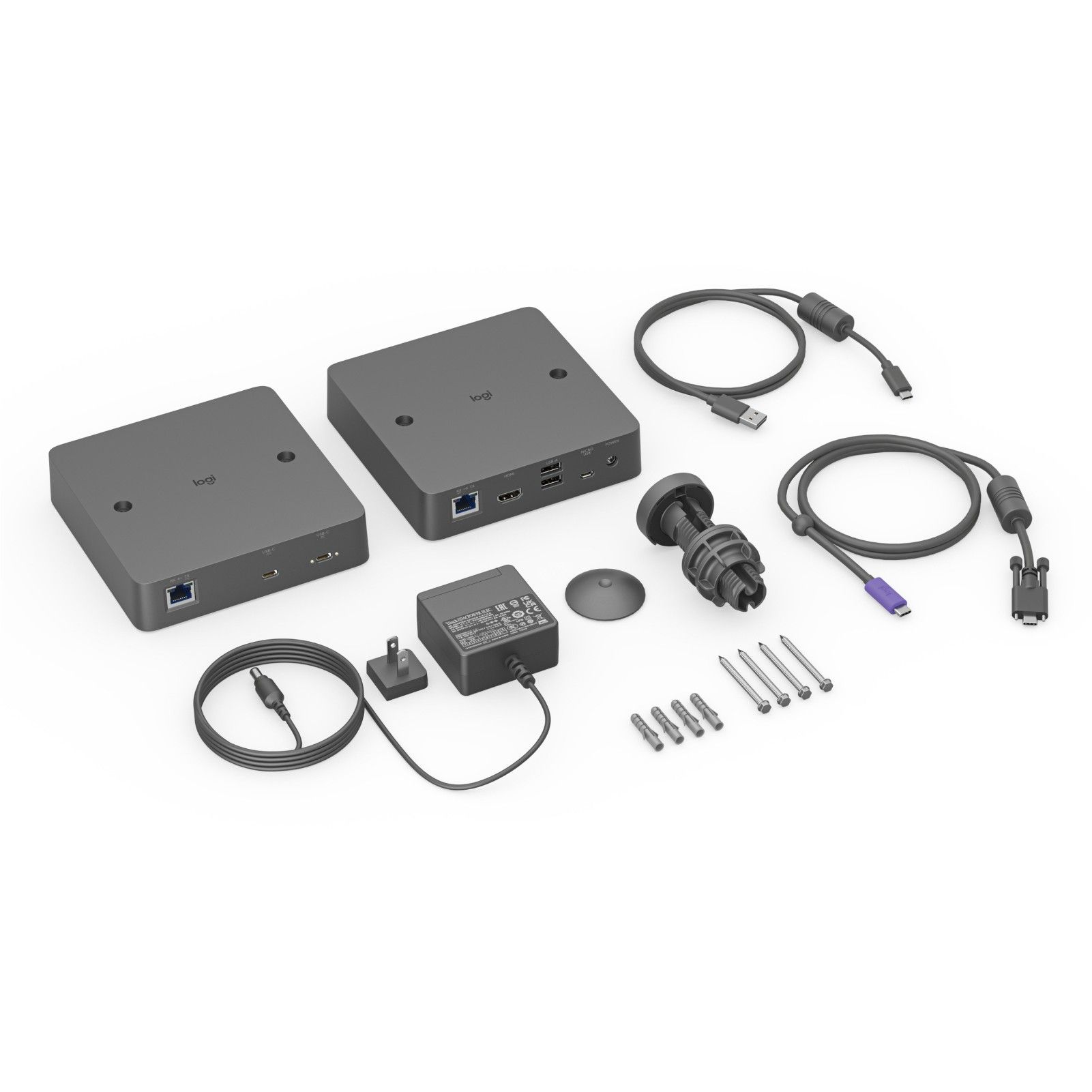 Aksesorë për Konferencë Logitech Extend / BYOM USB-C Adapter / Për Pajisje Rally & Tap