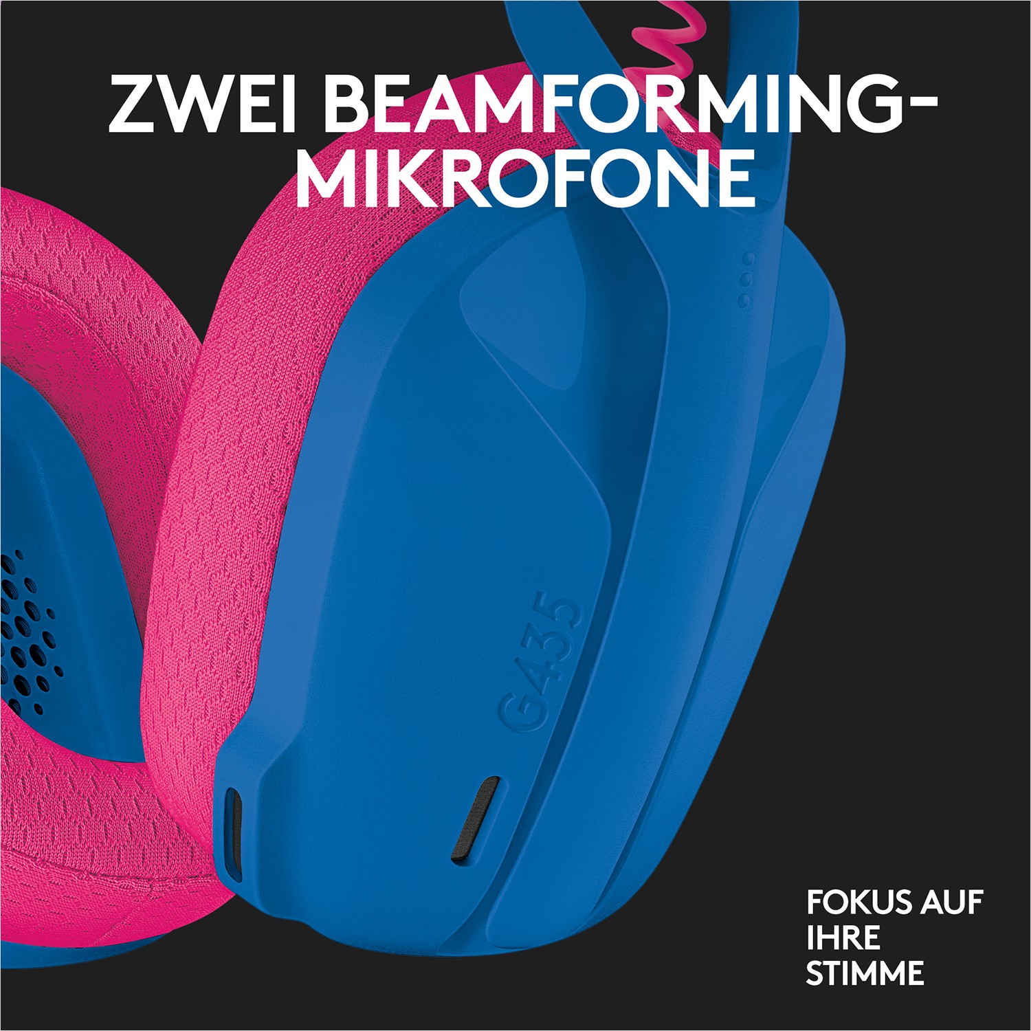 Kufje Gaming LOGITECH Lightspeed G435 / Bluetooth / Discord Certified / Blu - Pink - Figura 4