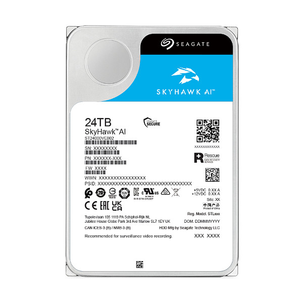 HDD të Brendshëm SEAGATE Skyhawk AI 3.5″/ 24TB / 7200 RPM / 512MB / CMR Helium - Figura 4