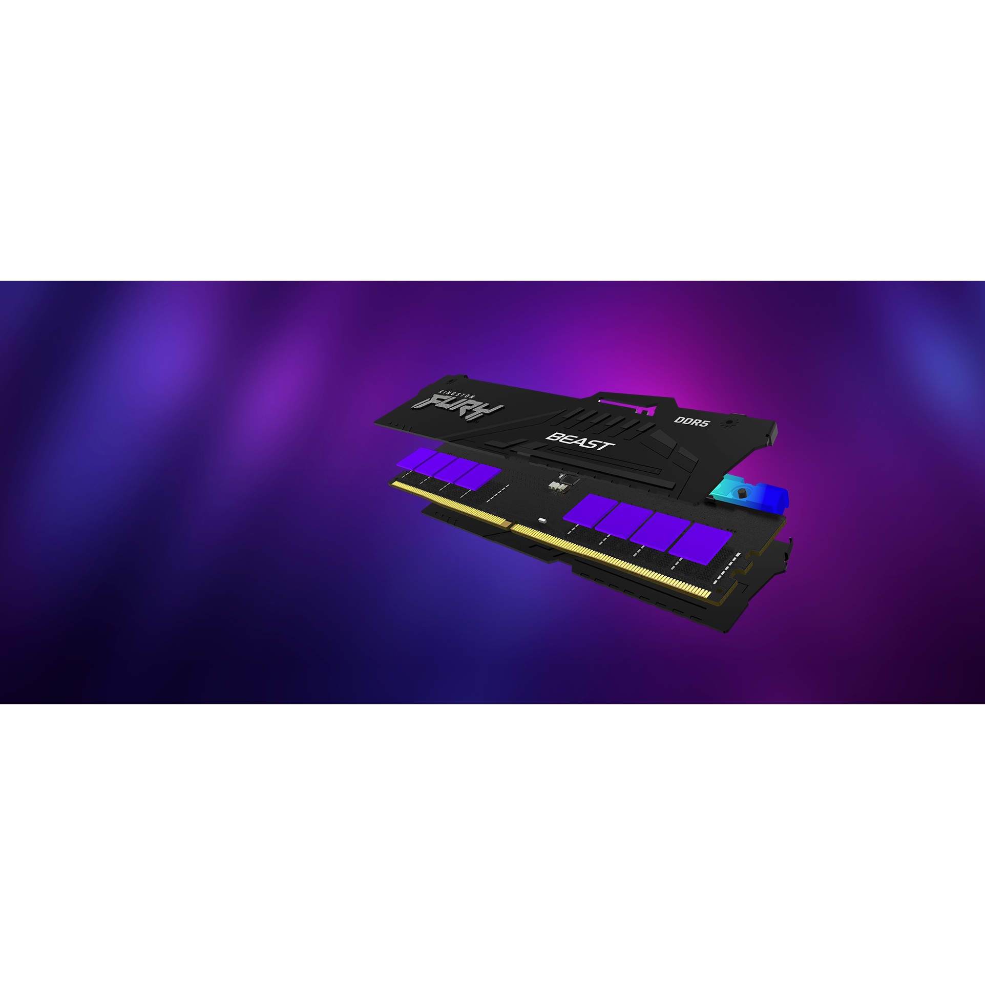 RAM Memorie DDR5 Kingston FURY Beast RGB 32GB/5600MT/s CL36 UDIMM / Intel XMP & AMD EXPO / Zezë - Figura 4