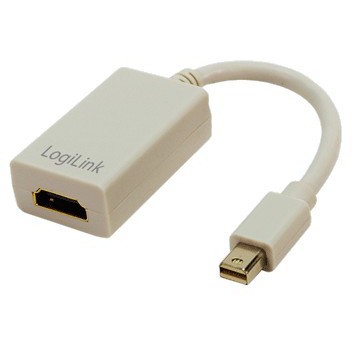 Adapter / Kabllo mini DisplayPort / LogiLink DP → HDMI / 0.15m - Bardhë - Figura 2