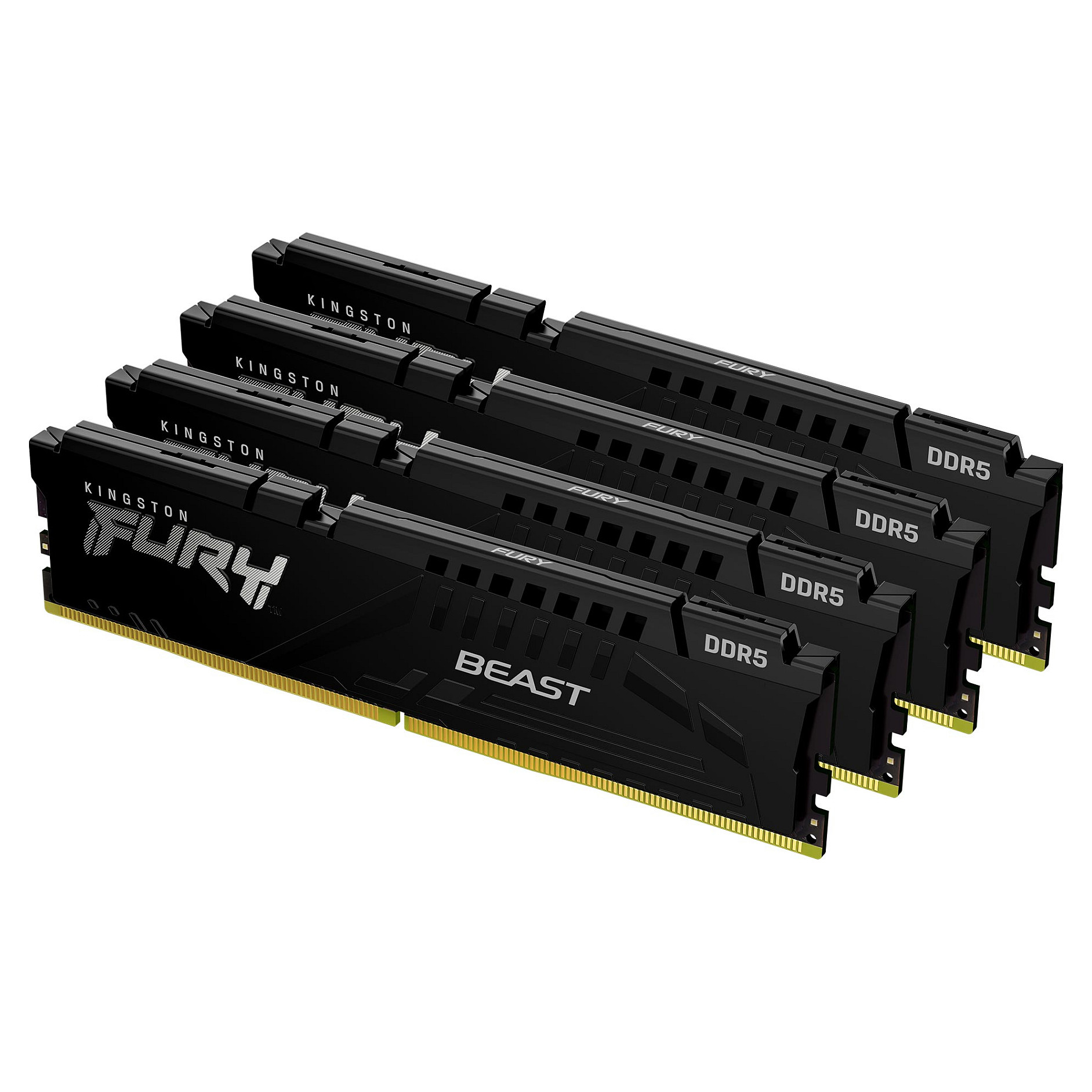 RAM Memorie DDR5 Kingston DIMM PC5200 / 64GB / 4×16GB / Quad‑Kit / FURY Beast CL40