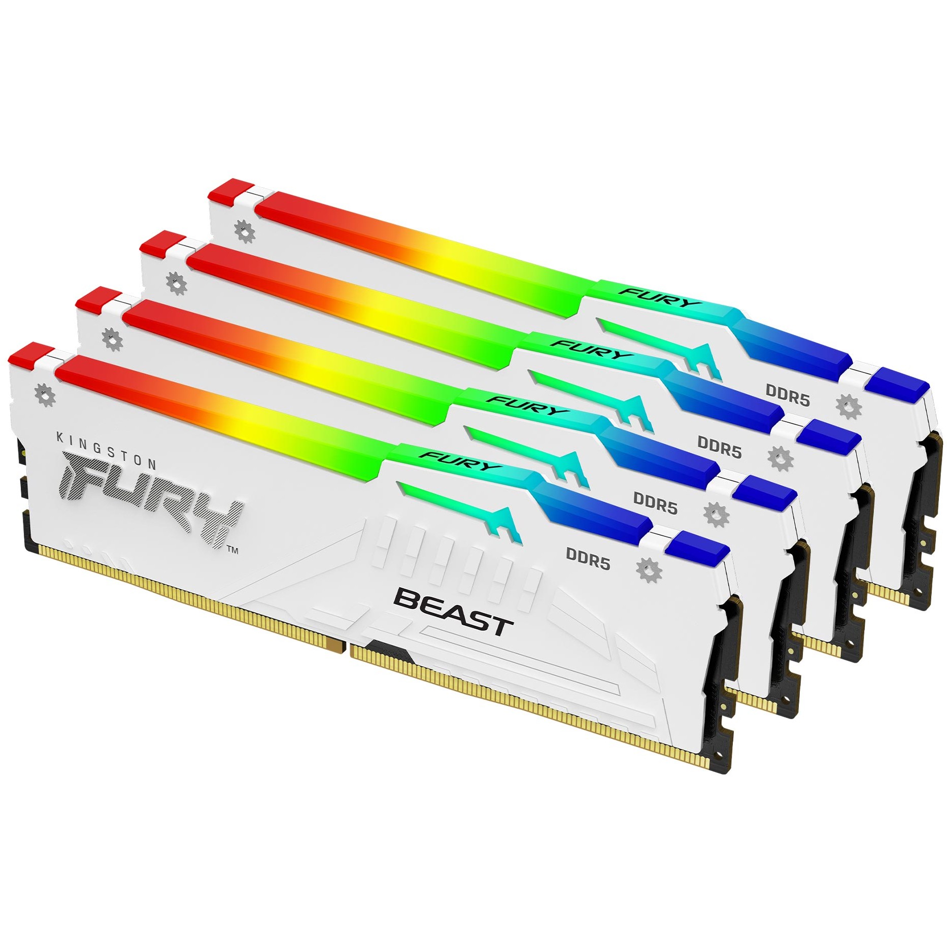 DDR5 RAM Kingston FURY Beast RGB 128GB 5600MT/s CL40 DIMM / Intel XMP – Bardhë