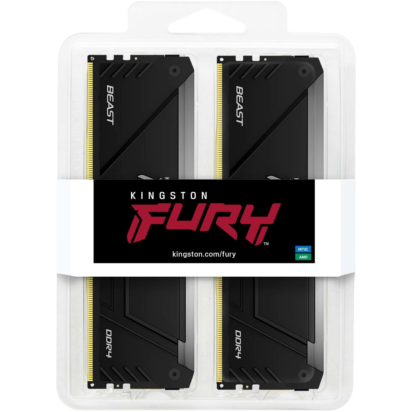 RAM Memorie KINGSTON 16GB 3600MT/s DDR4 CL17 DIMM Kit of 2 FURY Beast RGB - Figura 2