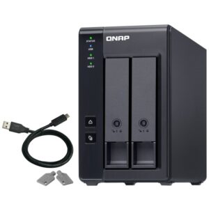 QNAP TR-002 2-Bay USB 3.2 Gen 2 Type-C DAS Enclosure me Hardware RAID për NAS, PC dhe Mac