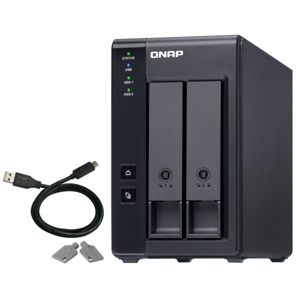 QNAP TR-002 2-Bay USB 3.2 Gen 2 Type-C DAS Enclosure me Hardware RAID për NAS, PC dhe Mac