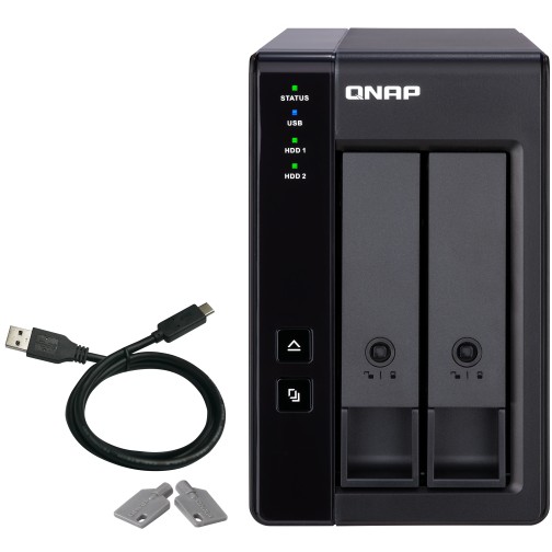 QNAP TR-002 2-Bay USB 3.2 Gen 2 Type-C DAS Enclosure me Hardware RAID për NAS, PC dhe Mac - Figura 2
