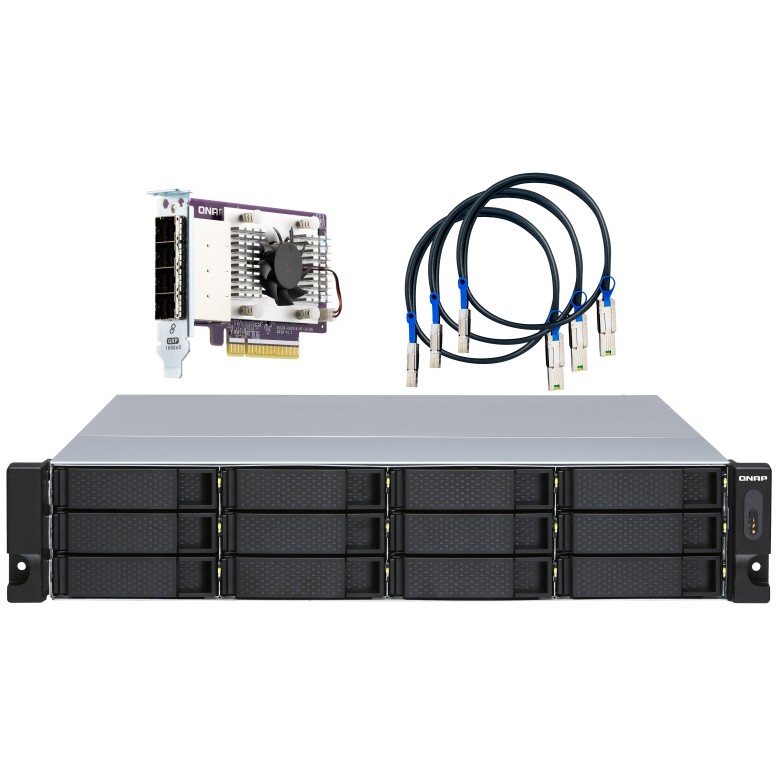 NAS QNAP TL-R1200S-RP JBOD Expansion Unit / 2U Rackmount / 12-Bay / SATA / Redundant PSU / Diskless - Figura 2