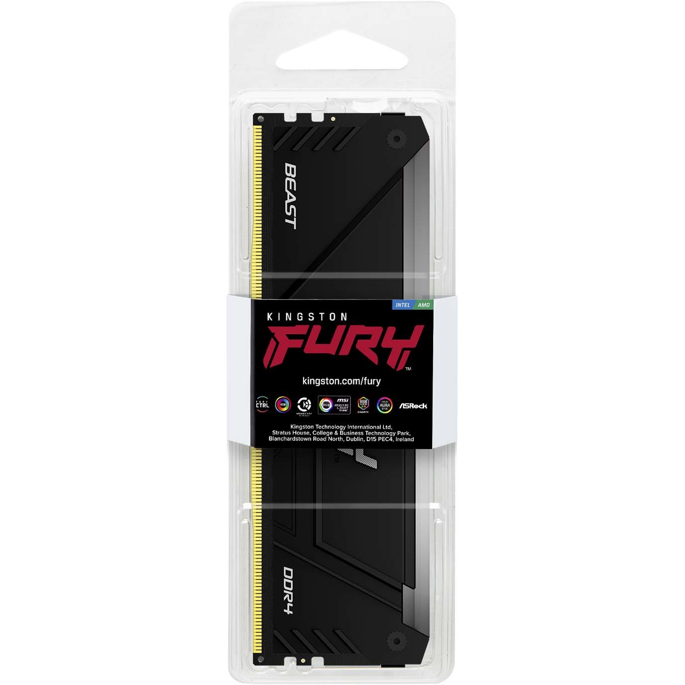 RAM Memorie DDR4 Kingston FURY Beast RGB / 16GB / 3200MHz / CL16 / DIMM - Figura 3