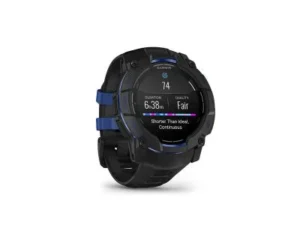 Orë e mençur Garmin Instinct 3 Amoled 50mm / Black – Silicone Strap – Bolt Blue