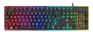 Tastierë Gaming Deltaco Gaming DK220 RGB Wired / QWERTZ– Zezë