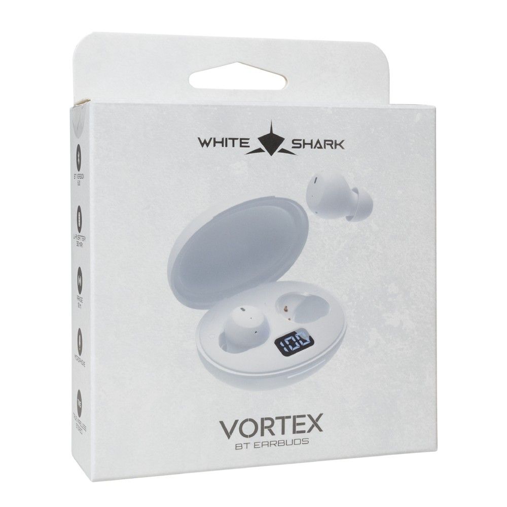 Kufje pa kabllo White Shark GEB-TWS-02 VORTEX - Bardhë - Figura 3