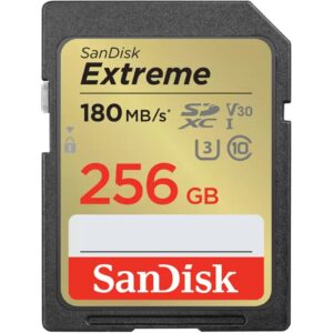 Kartë Memorie SD CARD 256GB SanDisk Extreme SDHC 180MB/s