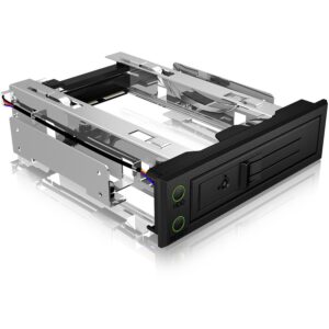 Aksesorë për disqe Hot-Swap Frame: 1× 3.5" SATA/SAS to 1× SATA host, EasySwap trayless design, steel/plastic – ICY BOX