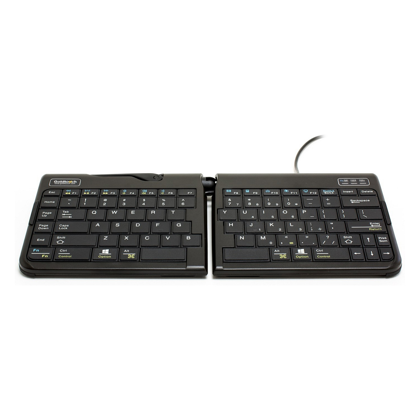 Tastierë me kabllo BakkerElkhuizen Goldtouch Travel Go2 / QWERTZ / German Language - Zezë - Figura 3