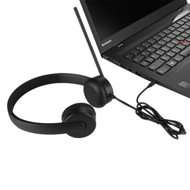 Kufje me kabllo Lenovo Essential Stereo Analog 3.5mm - Zezë - Figura 2