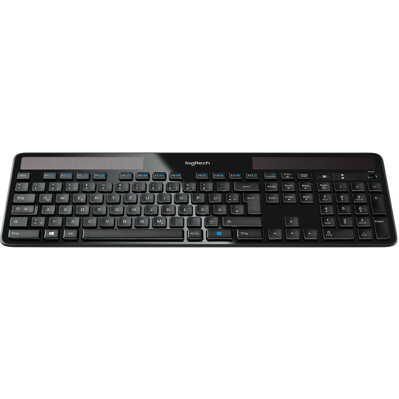 Tastierë pa kabllo Logitech K750 / Solar / QWERTZ - Zezë - Figura 2
