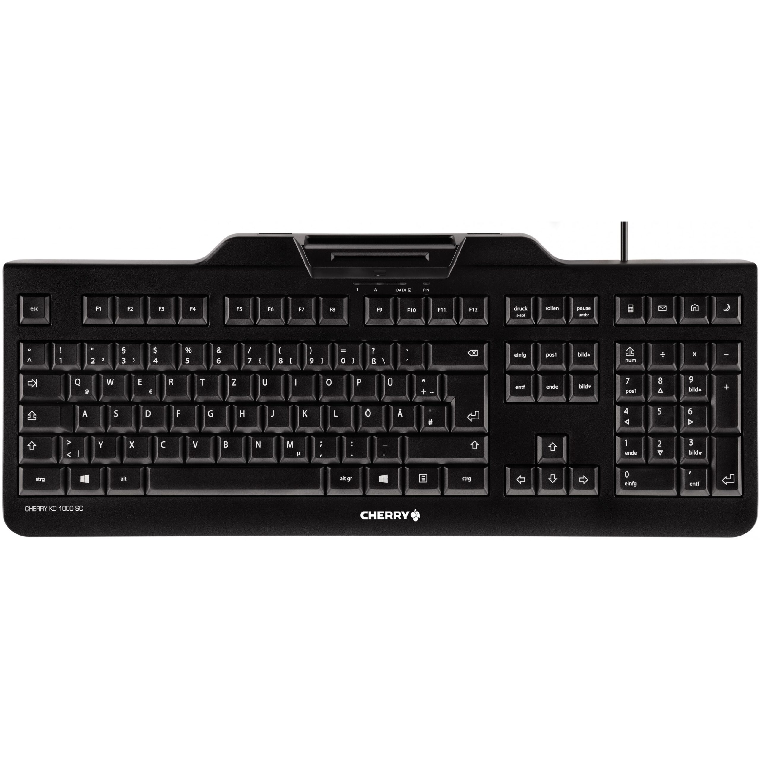 Tastierë CHERRY KC 1000 SC / me kabllo / USB / membrane / e zezë
