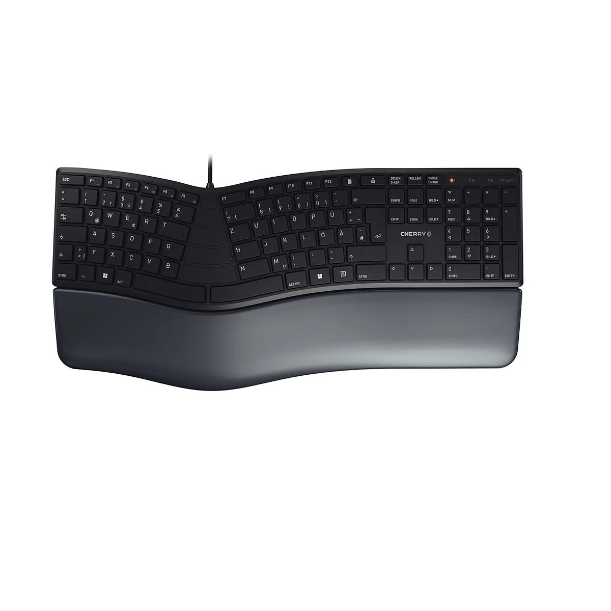 Tastierë me kabllo CHERRY KC 4500 Ergo / QWERTY Nordic - Zezë