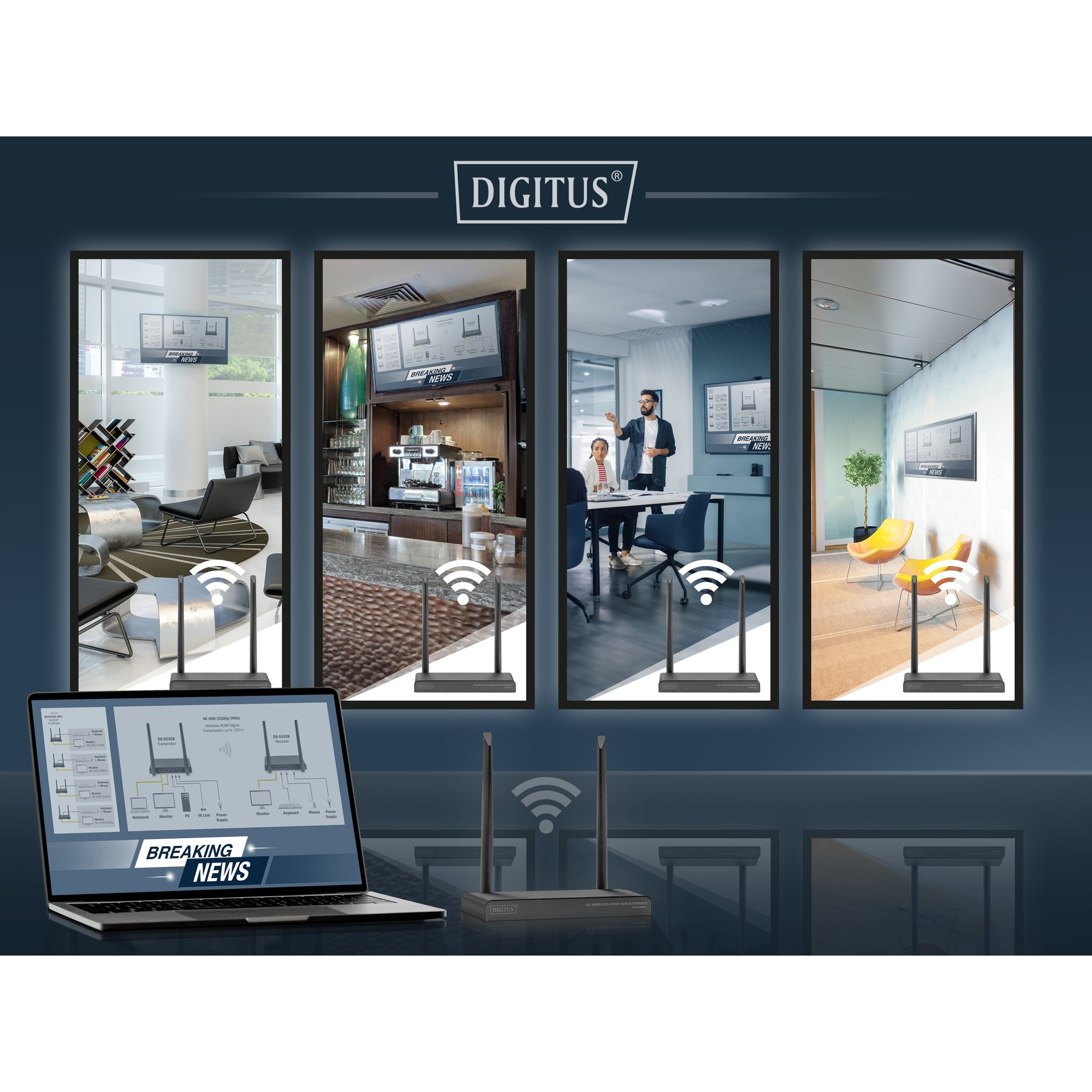 Extender DIGITUS Wireless HDMI Set / 150m / 4K/30Hz - Figura 4