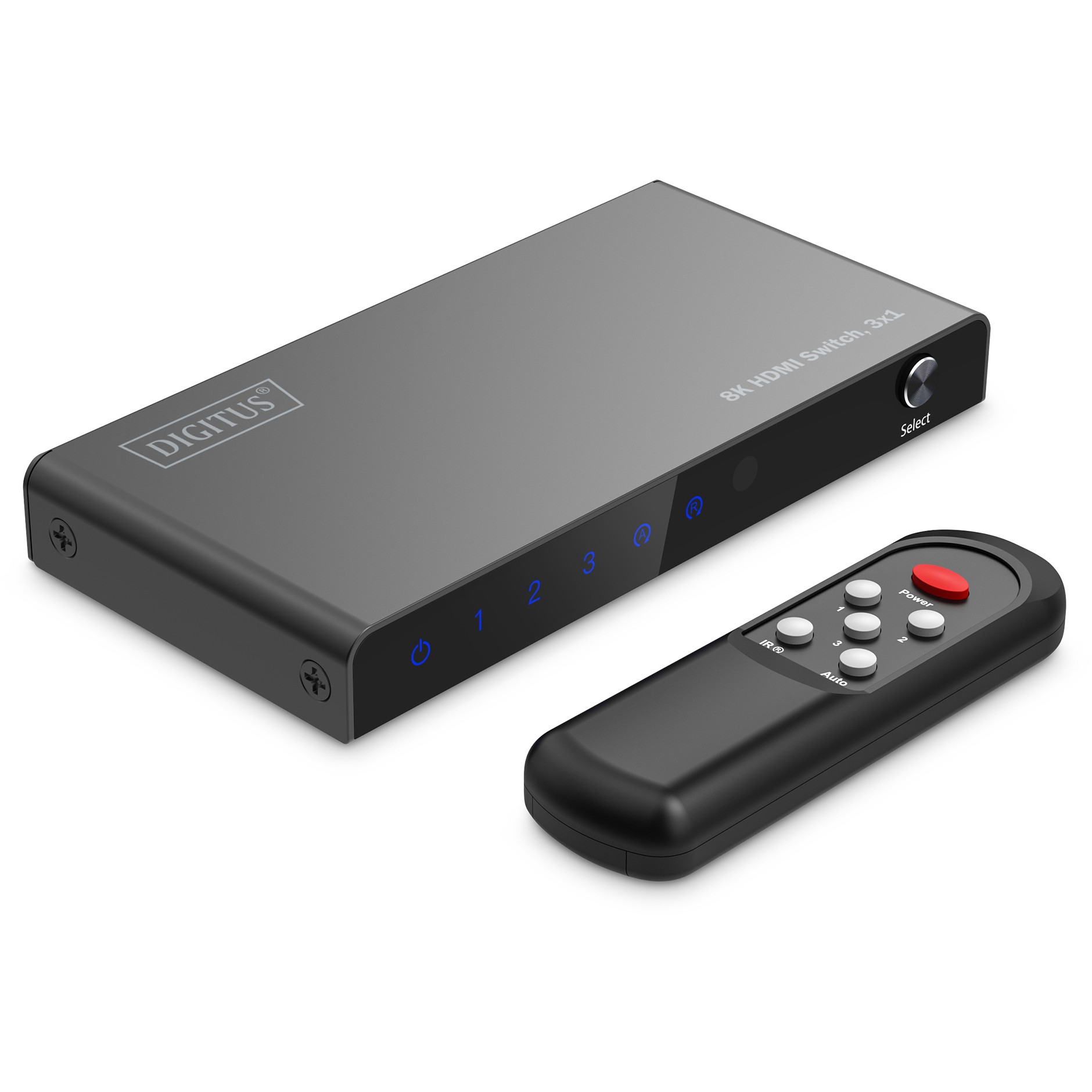 Switch DIGITUS HDMI 3x1 / 8K/60Hz / HDR / HDCP 2.3