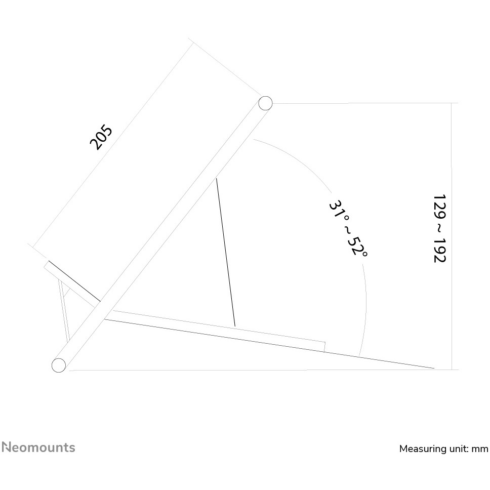 Mbajtës & Ftohës për Laptop Neomounts Tischständer për Notebook dhe Tableta 5KG NSLS100 - Figura 4