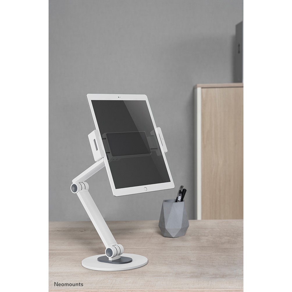 Mbajtës & Ftohës për Laptop 4.7"–12.9" tablets / Neomounts desk stand DS15-550WH1 , supports up to 1 kg - Bardhë - Figura 4