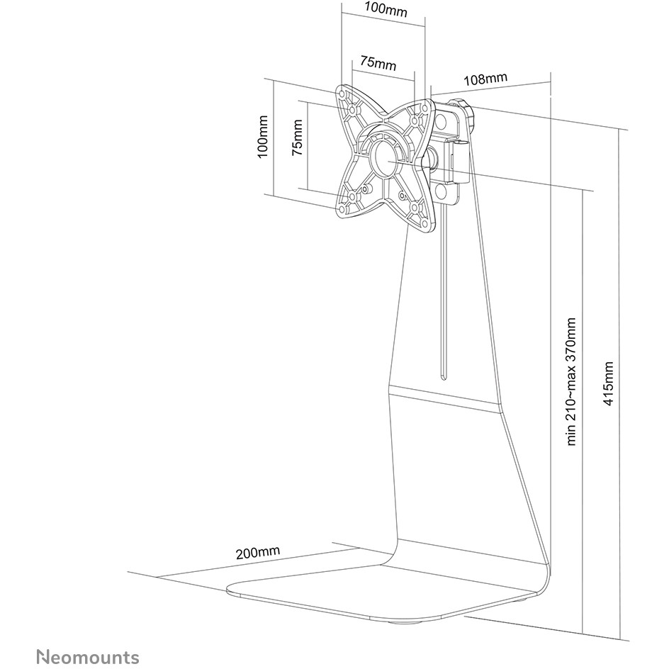 Mbajtëse për Monitor Desk mount for flat screens up to 27" (69 cm) 10KG FPMA-D850BLACK Neomounts - Figura 4