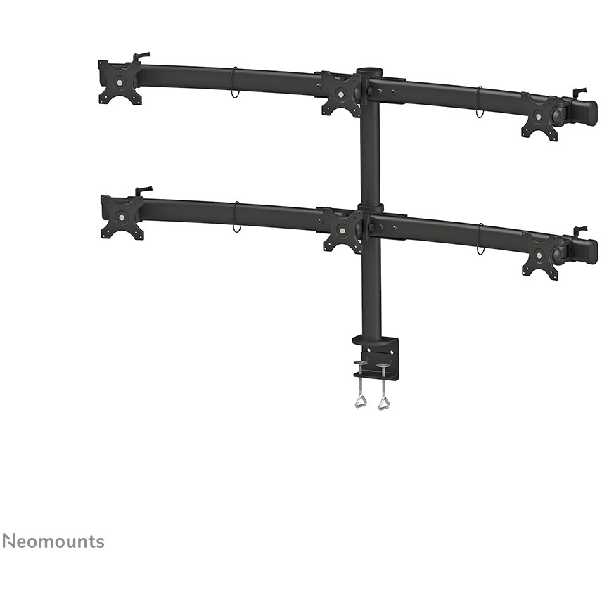 Mbajtëse për Monitor Neomounts Tischhalterung për gjashtë ekrane të sheshtë deri në 27" (69 cm) 8KG FPMA-D700D6 - Figura 2