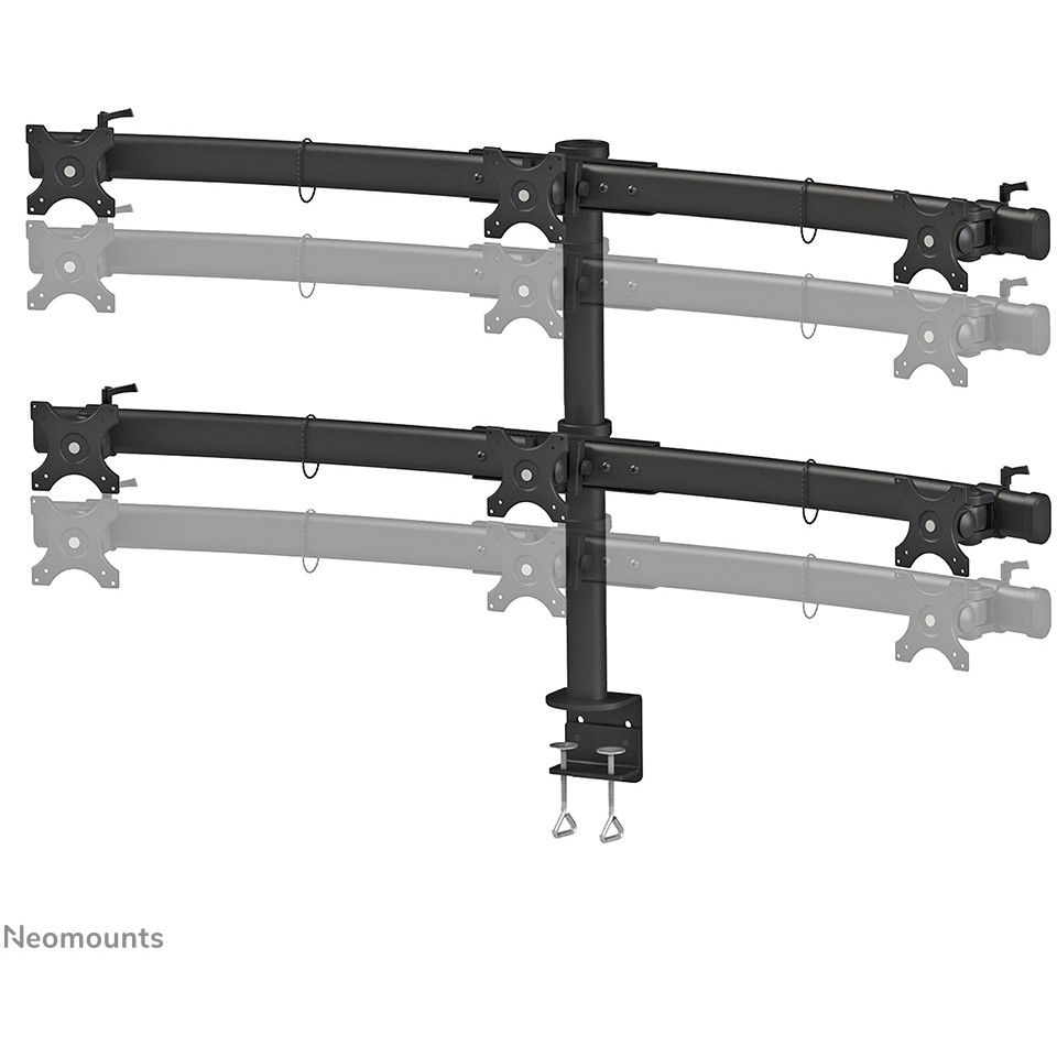 Mbajtëse për Monitor Neomounts Tischhalterung për gjashtë ekrane të sheshtë deri në 27" (69 cm) 8KG FPMA-D700D6 - Figura 4