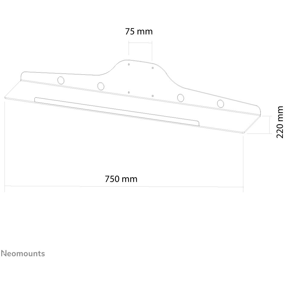Mbajtëse për Monitor Universal keyboard and mouse tray 10 KG KEYB-V100 Neomounts - Figura 3
