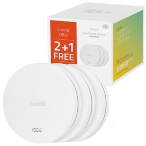 Sisteme të alarmit të mençura Hombli Smart Smoke detector tymi / Wireless / Set 2+1 Promo / Bardhë