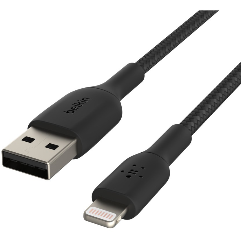 Kabllo USB Belkin Lightning Lade/Sync Kabel i mbuluar mfi 15cm i zi