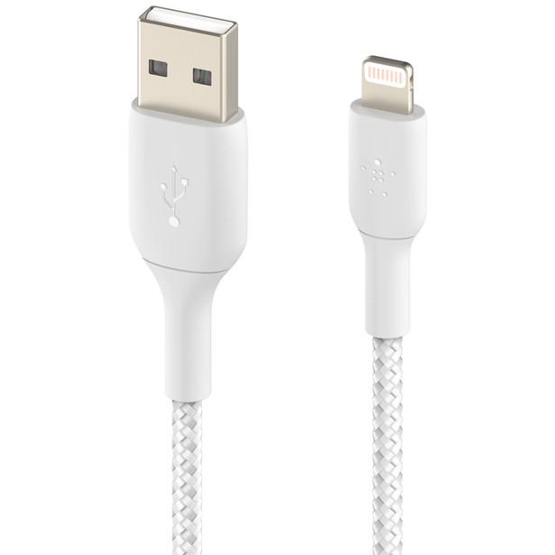 Kabllo USB Lightning për adapter Belkin 2m, e bardhë - Figura 3