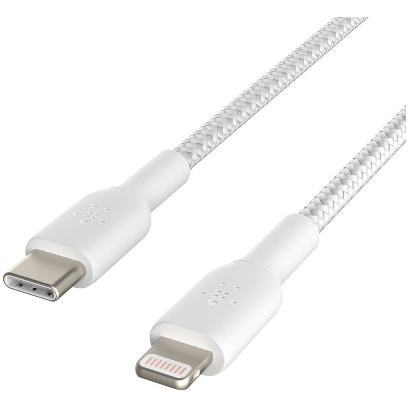 Kabllo USB Belkin Lightning/USB-C Cable /Braided / MFi Certified / 1m – Bardhë