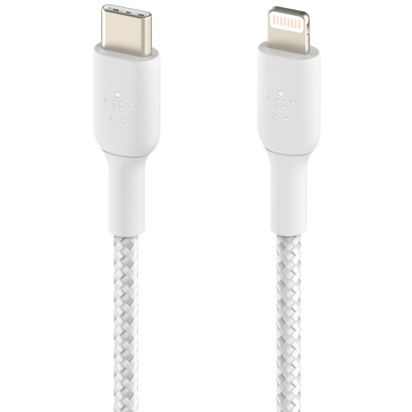 Kabllo USB Belkin Lightning/USB-C Cable /Braided / MFi Certified / 1m – Bardhë - Figura 3