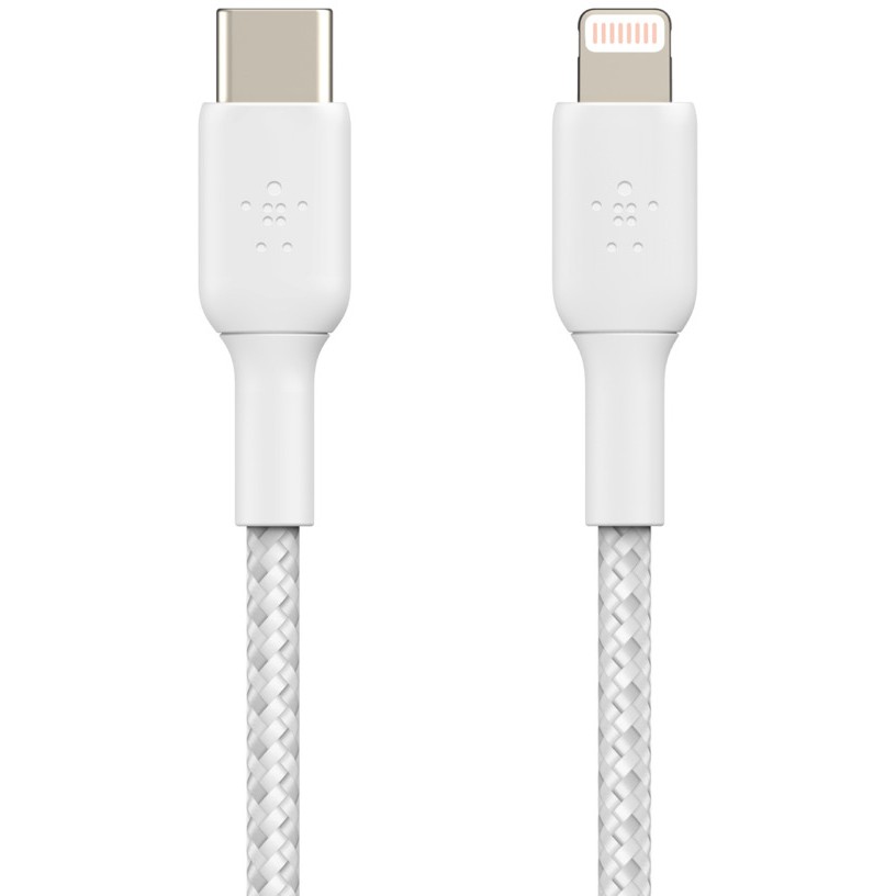 Kabllo USB Belkin Lightning/USB-C Cable /Braided / MFi Certified / 1m – Bardhë - Figura 4
