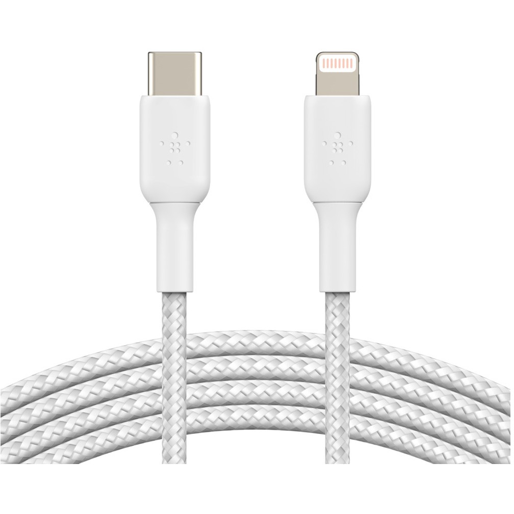 Kabllo USB Belkin Lightning/USB-C Cable /Braided / MFi Certified / 1m – Bardhë - Figura 5