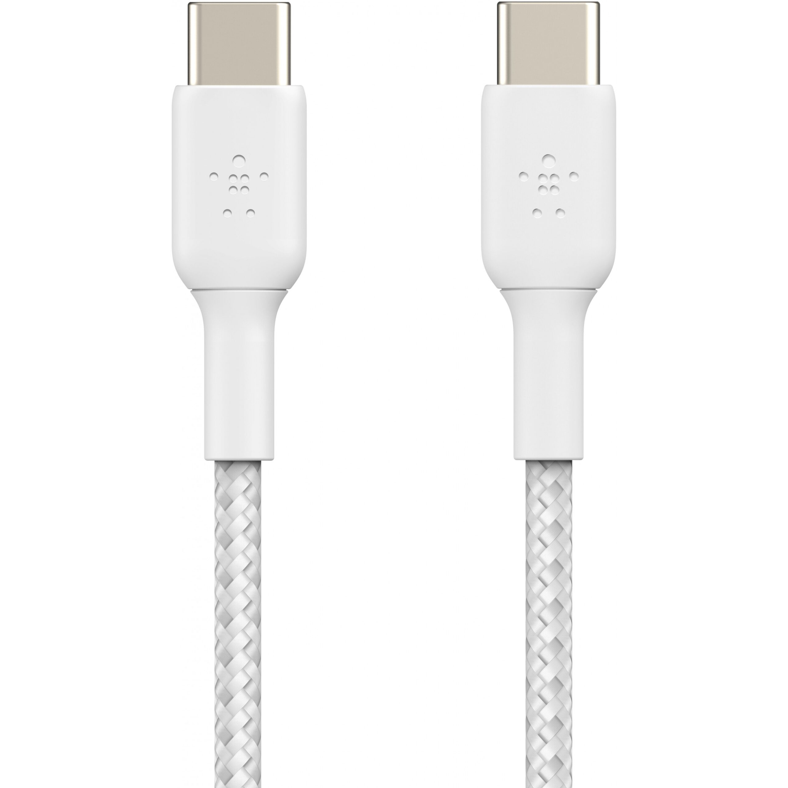 Kabllo USB Belkin USB-C në USB-C 2.0 Kabllo e Gërshetuar / 1m / Paketë Dyshe - Bardhë - Figura 4