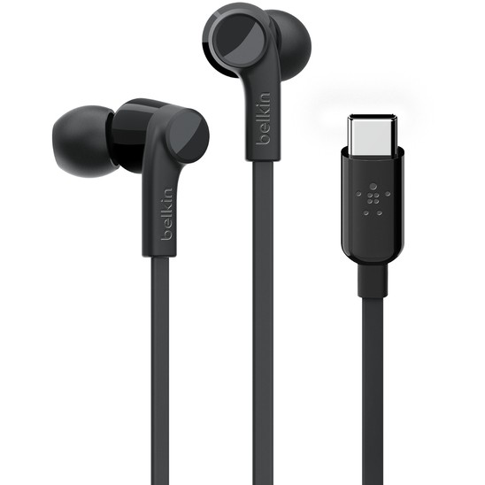 Kufje Belkin Rockstar In-Ear USB-C Connector, të zeza
