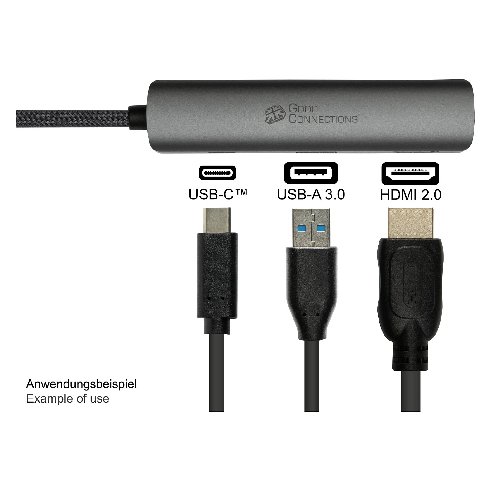 HUB GoodConnections C002A / HDMI+USB‑C+USB 3.0 – Anthrazit - Figura 4