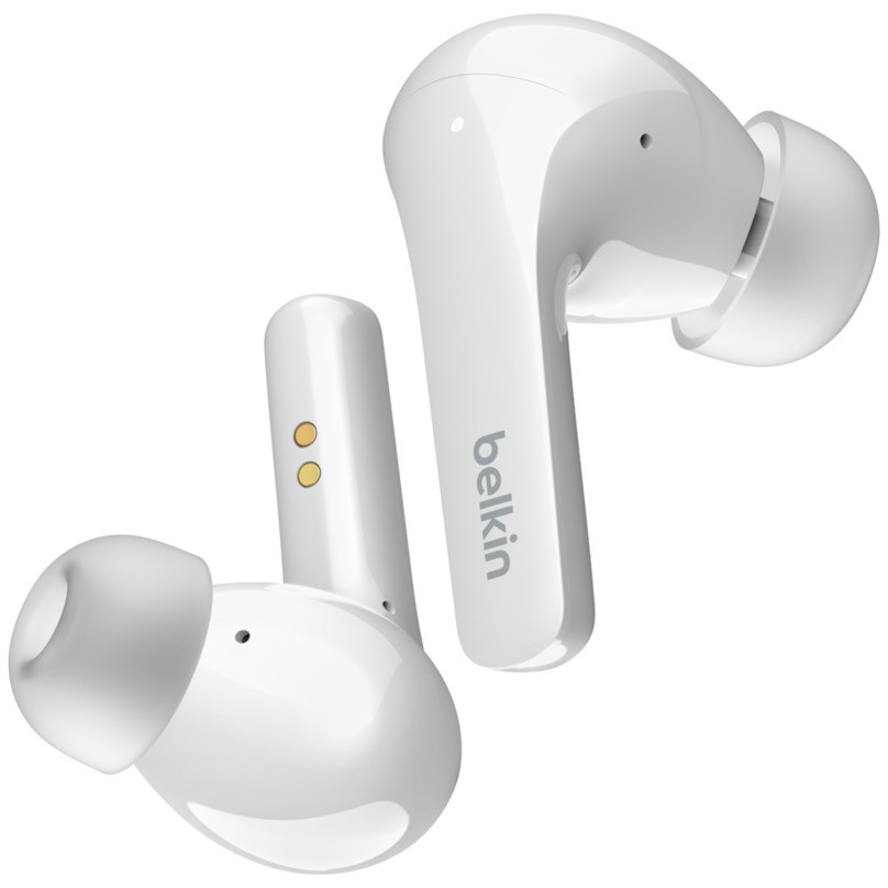 Kufje Belkin SOUNDFORM Flow In-Ear-Earphones me anulim të zhurmës, të bardha
