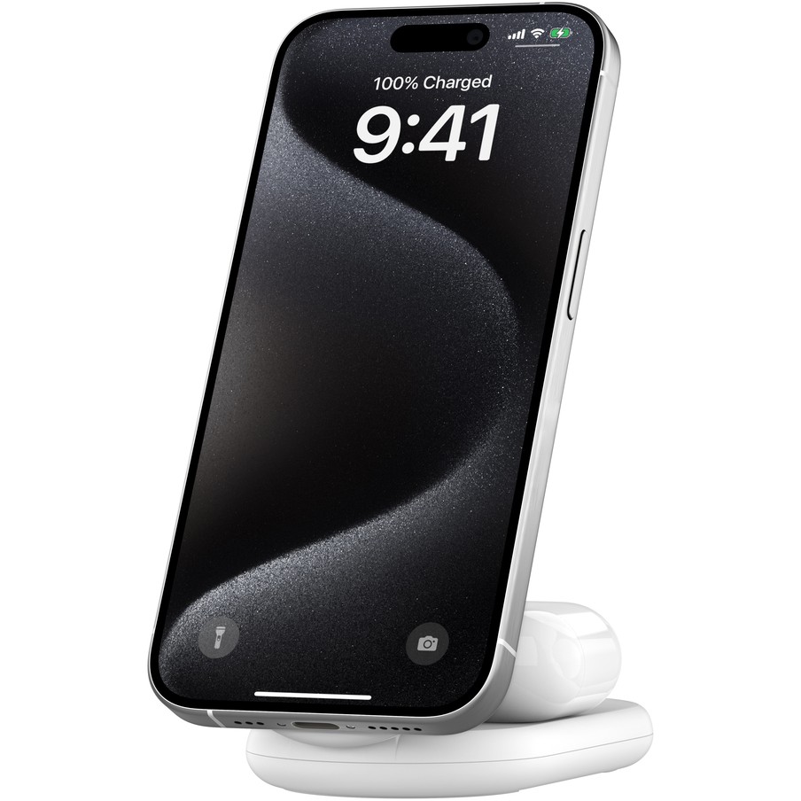 Belkin BOOST↑CHARGE Wireless Charging Pad Qi2 15W – Bardhë - Figura 2